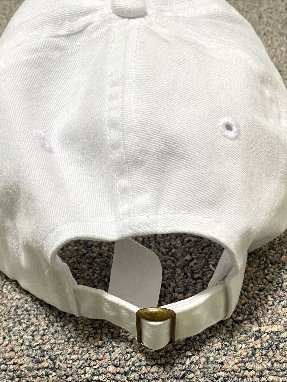 Fabletics The Dad Hat White Cap with Black Script Logo and Adjustable Strap OS - Picture 2 of 4